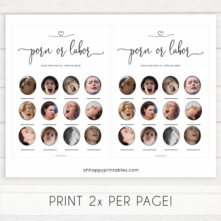 Minimalist baby shower games, porn or labor, labor or porn baby games, 10 baby game bundles, fun baby games, printable baby games, top baby games, popular baby games, labor or porn games, neutral baby games, gender reveal games