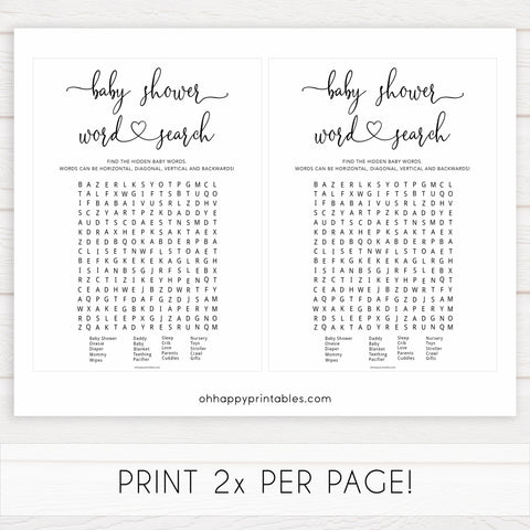 Minimalist baby shower games, word search baby games, 10 baby game bundles, fun baby games, printable baby games, top baby games, popular baby games, labor or porn games, neutral baby games, gender reveal games