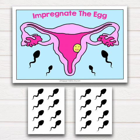 pin the sperm on the game, baby shower games, funning baby shower games, adult baby shower games