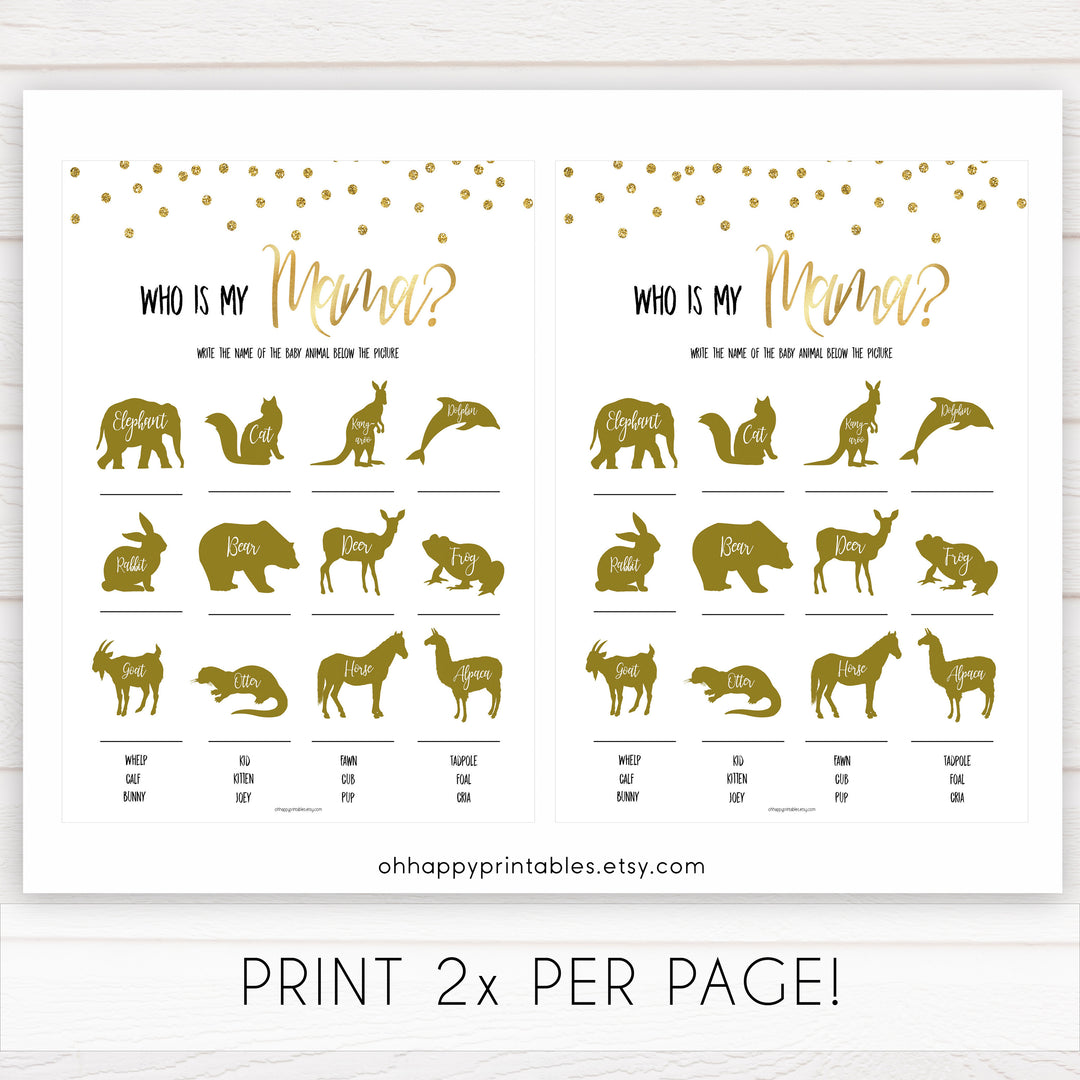 Who is my mama baby shower games, baby shower games, funny baby shower games