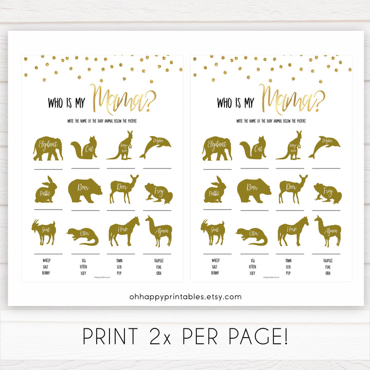 Who is my mama baby shower games, baby shower games, funny baby shower games