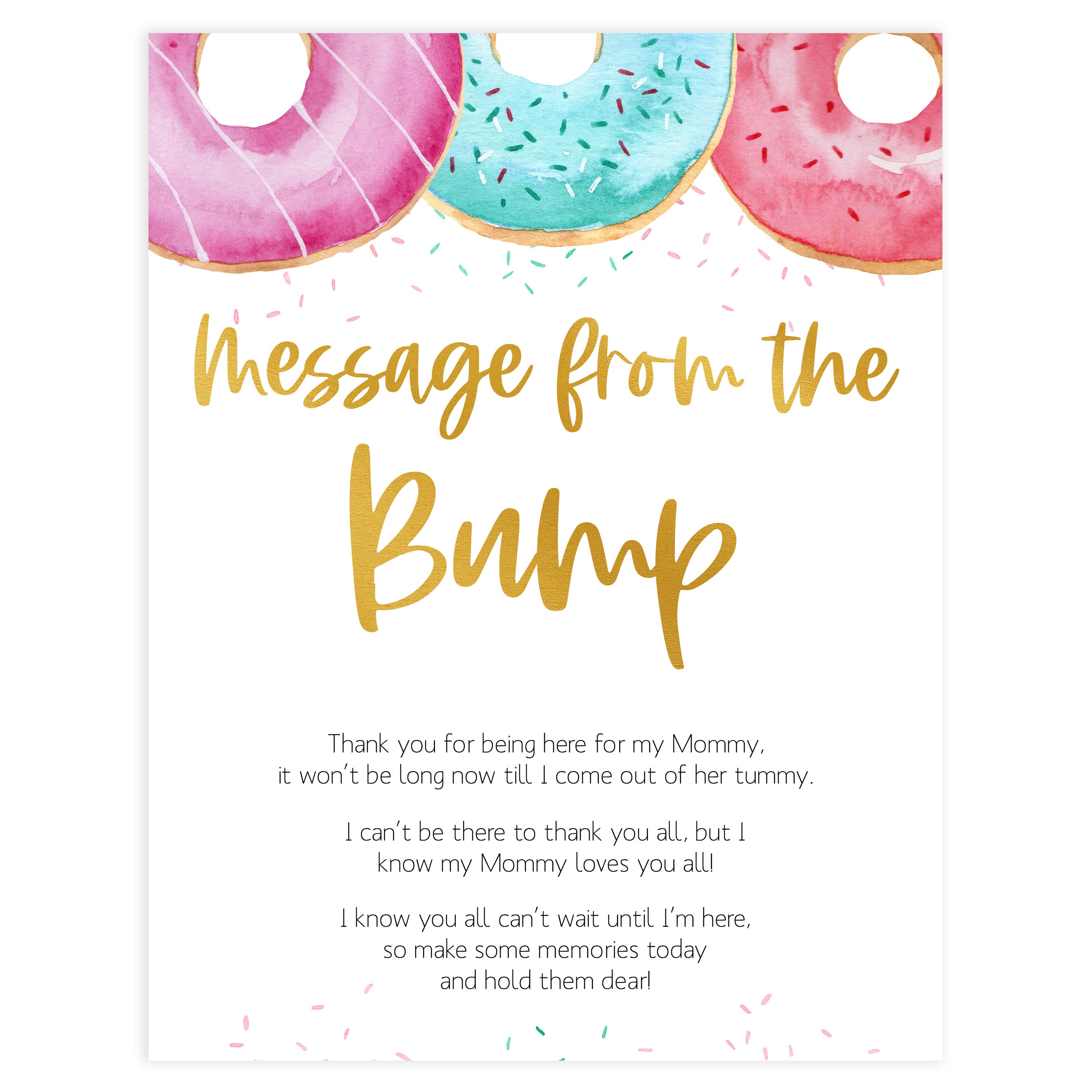 message from the bump game, Printable baby shower games, donut baby games, baby shower games, fun baby shower ideas, top baby shower ideas, donut sprinkles baby shower, baby shower games, fun donut baby shower ideas