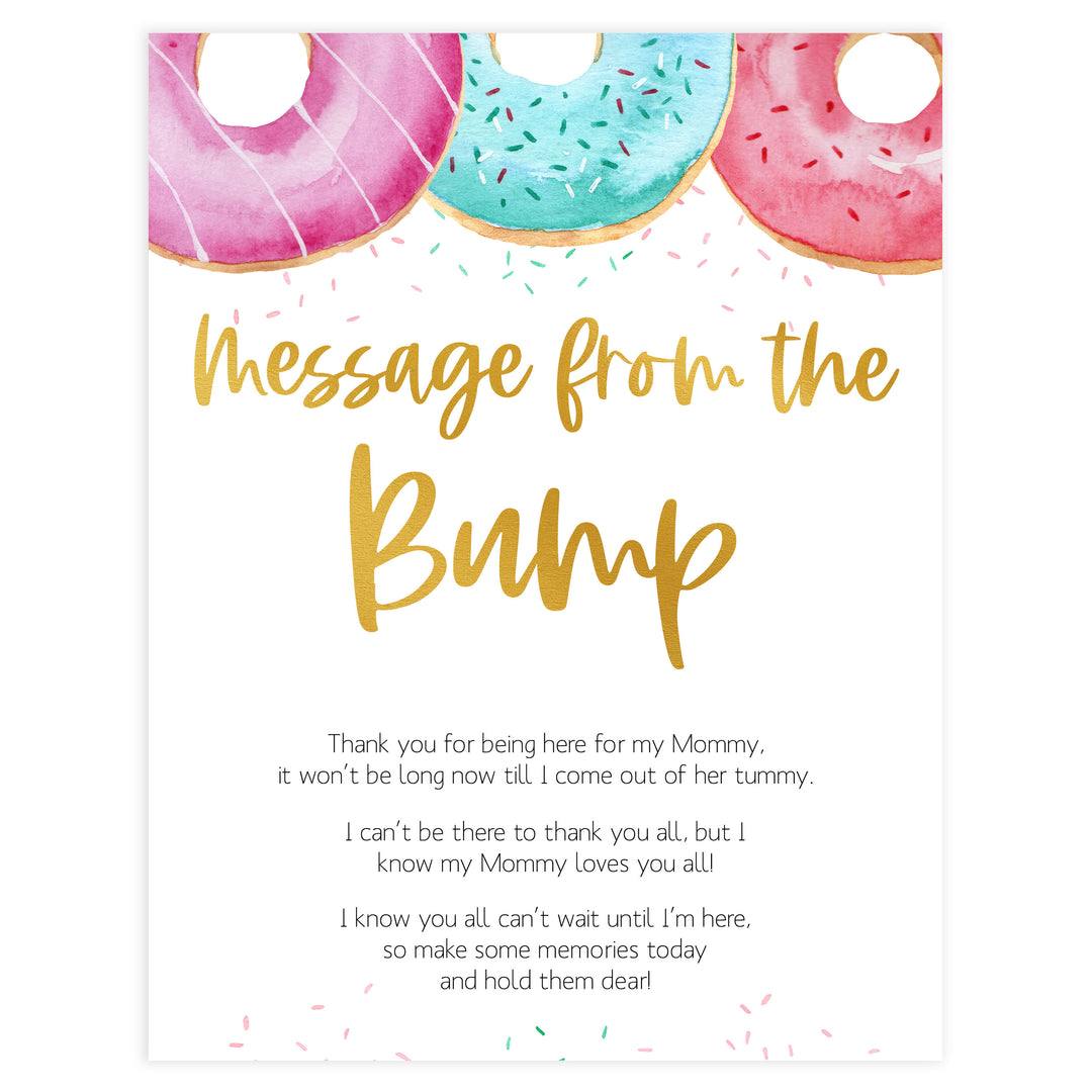 message from the bump game, Printable baby shower games, donut baby games, baby shower games, fun baby shower ideas, top baby shower ideas, donut sprinkles baby shower, baby shower games, fun donut baby shower ideas