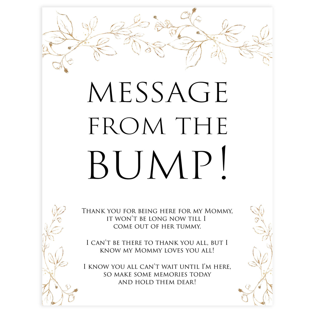 message from the bump game, Printable baby shower games, gold leaf baby games, baby shower games, fun baby shower ideas, top baby shower ideas, gold leaf baby shower, baby shower games, fun gold leaf baby shower ideas