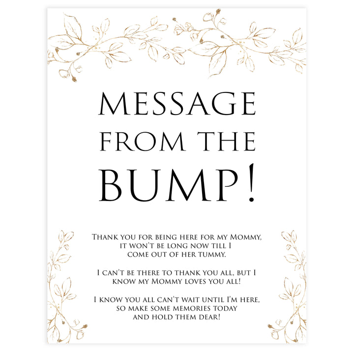message from the bump game, Printable baby shower games, gold leaf baby games, baby shower games, fun baby shower ideas, top baby shower ideas, gold leaf baby shower, baby shower games, fun gold leaf baby shower ideas