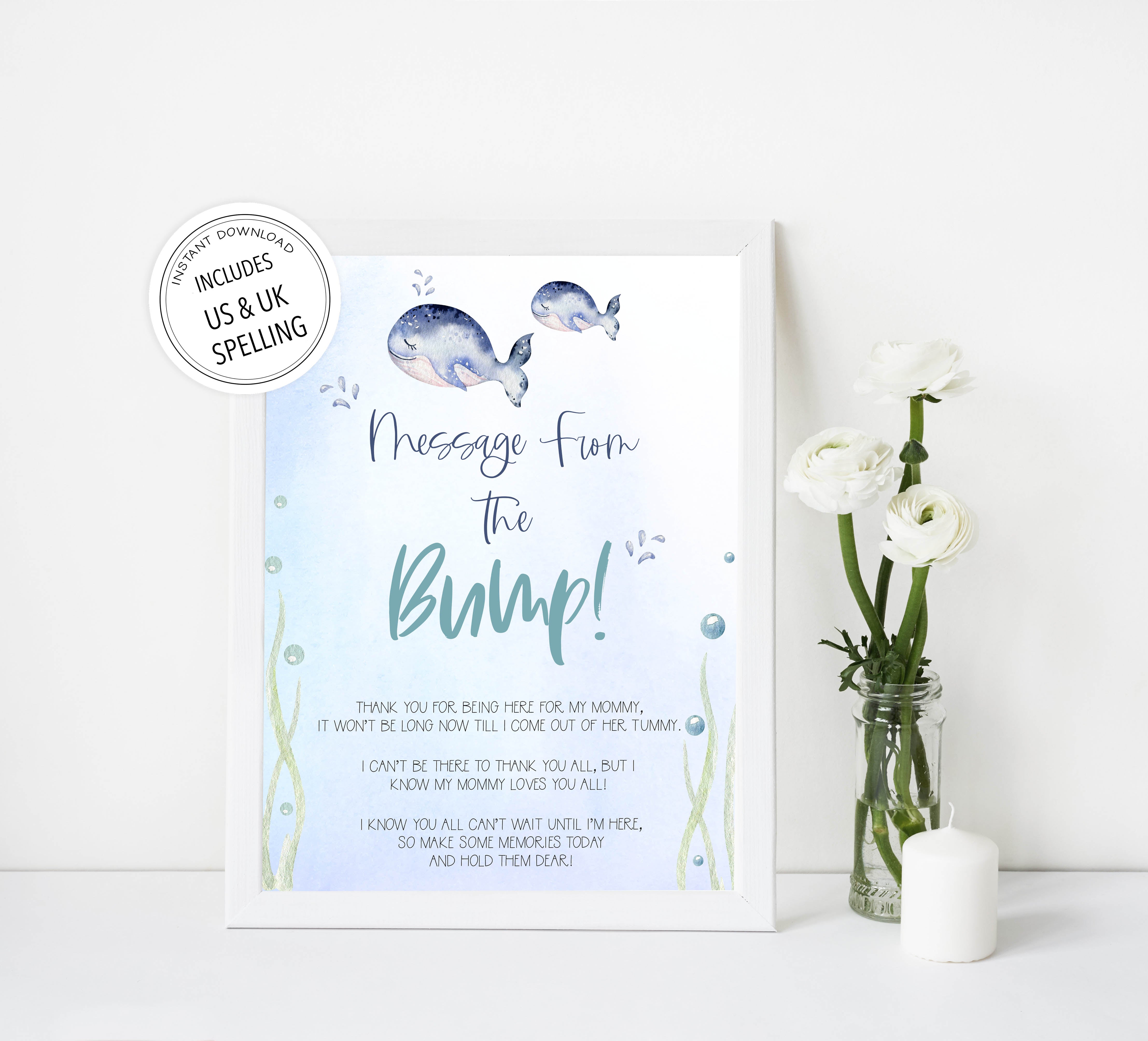 message from the bump game, Printable baby shower games, whale baby games, baby shower games, fun baby shower ideas, top baby shower ideas, whale baby shower, baby shower games, fun whale baby shower ideas