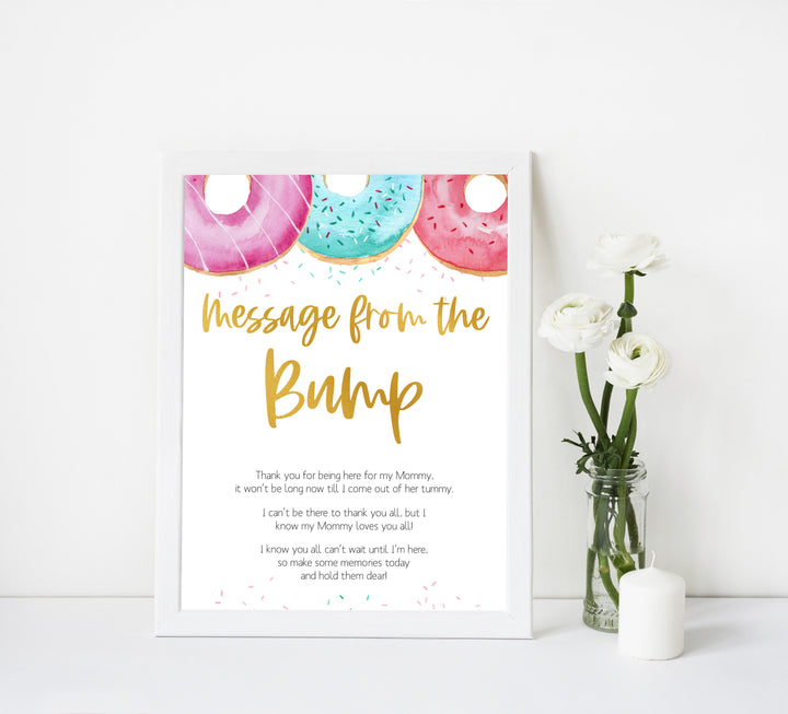 message from the bump game, Printable baby shower games, donut baby games, baby shower games, fun baby shower ideas, top baby shower ideas, donut sprinkles baby shower, baby shower games, fun donut baby shower ideas