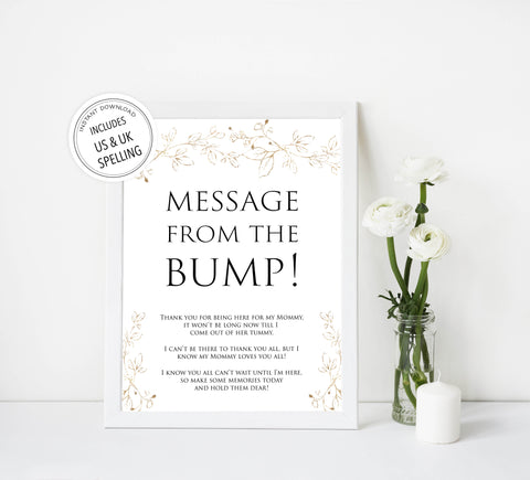 message from the bump game, Printable baby shower games, gold leaf baby games, baby shower games, fun baby shower ideas, top baby shower ideas, gold leaf baby shower, baby shower games, fun gold leaf baby shower ideas
