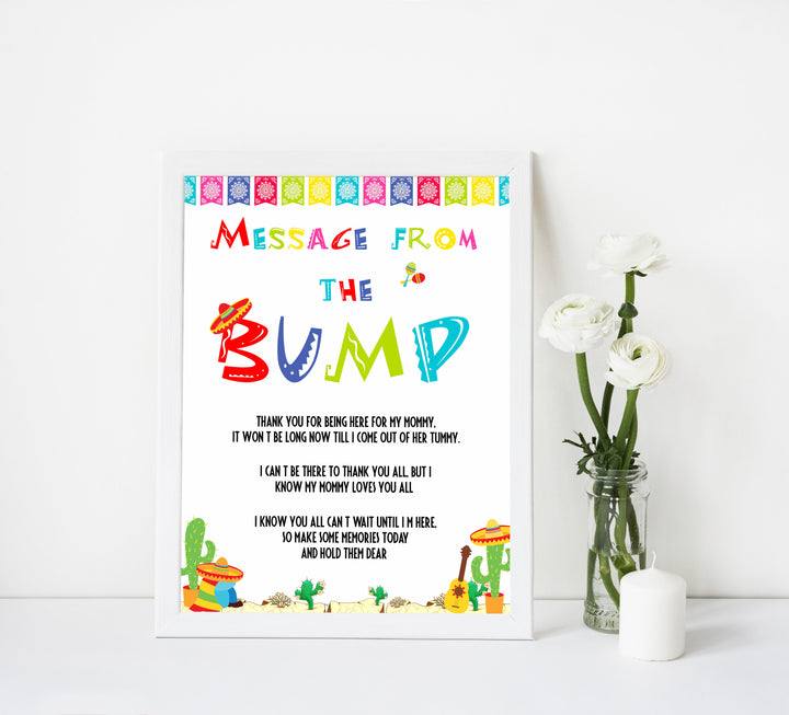 message from the bump game, Printable baby shower games, Mexican fiesta fun baby games, baby shower games, fun baby shower ideas, top baby shower ideas, fiesta shower baby shower, fiesta baby shower ideas