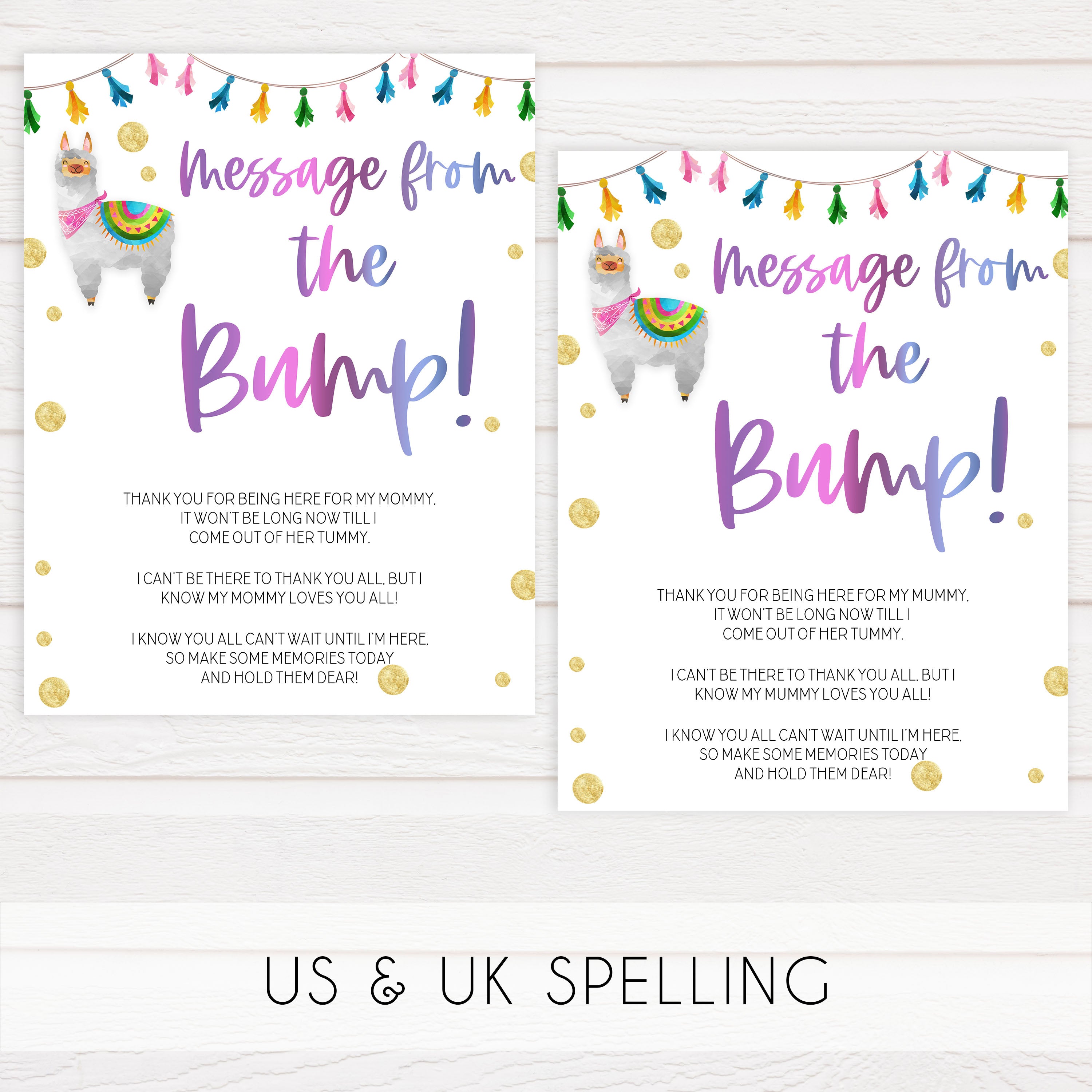 message from the bump game, Printable baby shower games, llama fiesta fun baby games, baby shower games, fun baby shower ideas, top baby shower ideas, Llama fiesta shower baby shower, fiesta baby shower ideas