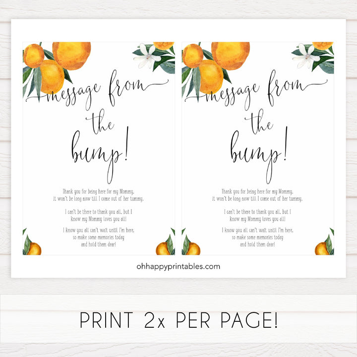 message from the bump game, Printable baby shower games, little cutie baby games, baby shower games, fun baby shower ideas, top baby shower ideas, little cutie baby shower, baby shower games, fun little cutie baby shower ideas, citrus baby shower games, citrus baby shower, orange baby shower