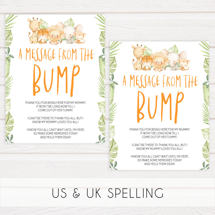 message from the bump game, Printable baby shower games, safari animals baby games, baby shower games, fun baby shower ideas, top baby shower ideas, safari animals baby shower, baby shower games, fun baby shower ideas
