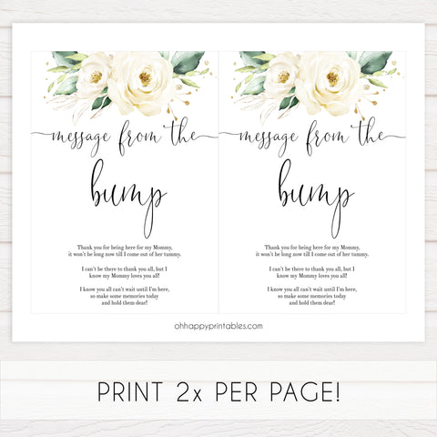 message from the bump game, Printable baby shower games, shite floral baby games, baby shower games, fun baby shower ideas, top baby shower ideas, floral baby shower, baby shower games, fun floral baby shower ideas
