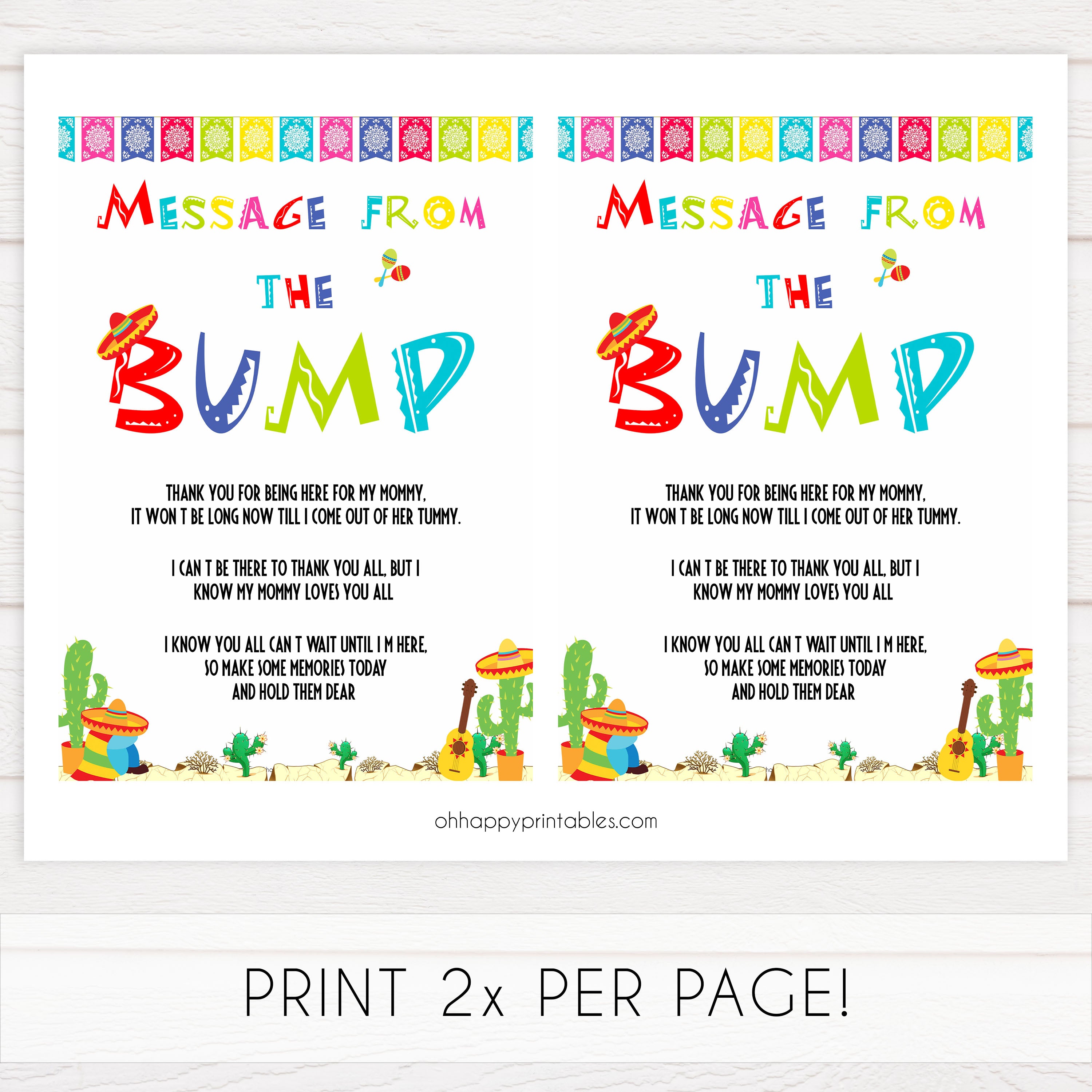 message from the bump game, Printable baby shower games, Mexican fiesta fun baby games, baby shower games, fun baby shower ideas, top baby shower ideas, fiesta shower baby shower, fiesta baby shower ideas