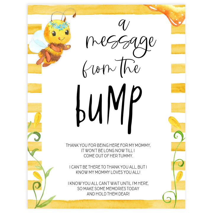 message from the bump game, Printable baby shower games, mommy bee fun baby games, baby shower games, fun baby shower ideas, top baby shower ideas, mommy to bee baby shower, friends baby shower ideas