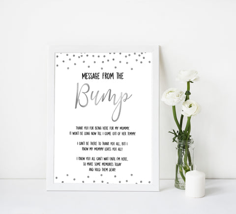 Message From The Bump - Silver Glitter