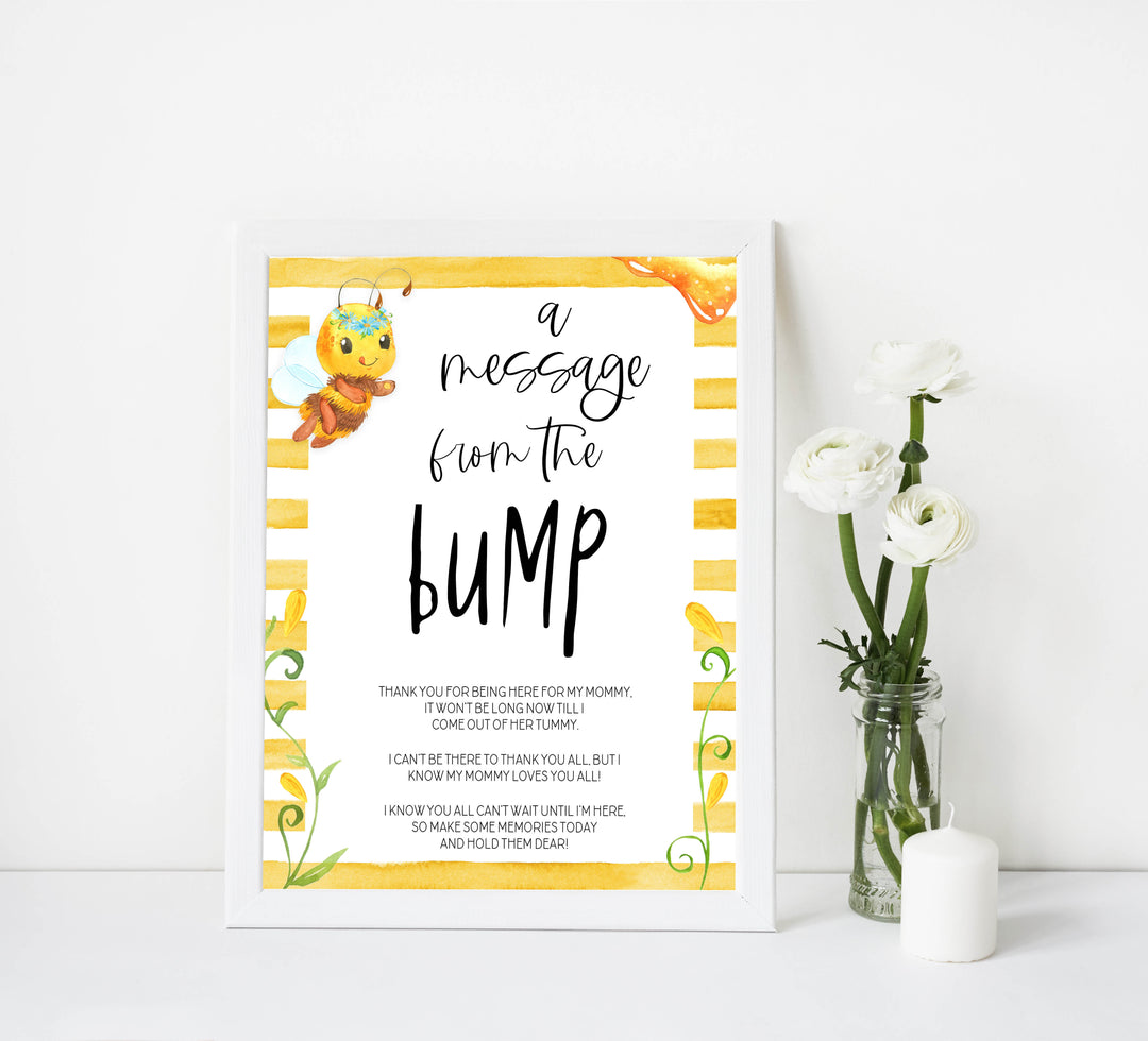 message from the bump game, Printable baby shower games, mommy bee fun baby games, baby shower games, fun baby shower ideas, top baby shower ideas, mommy to bee baby shower, friends baby shower ideas