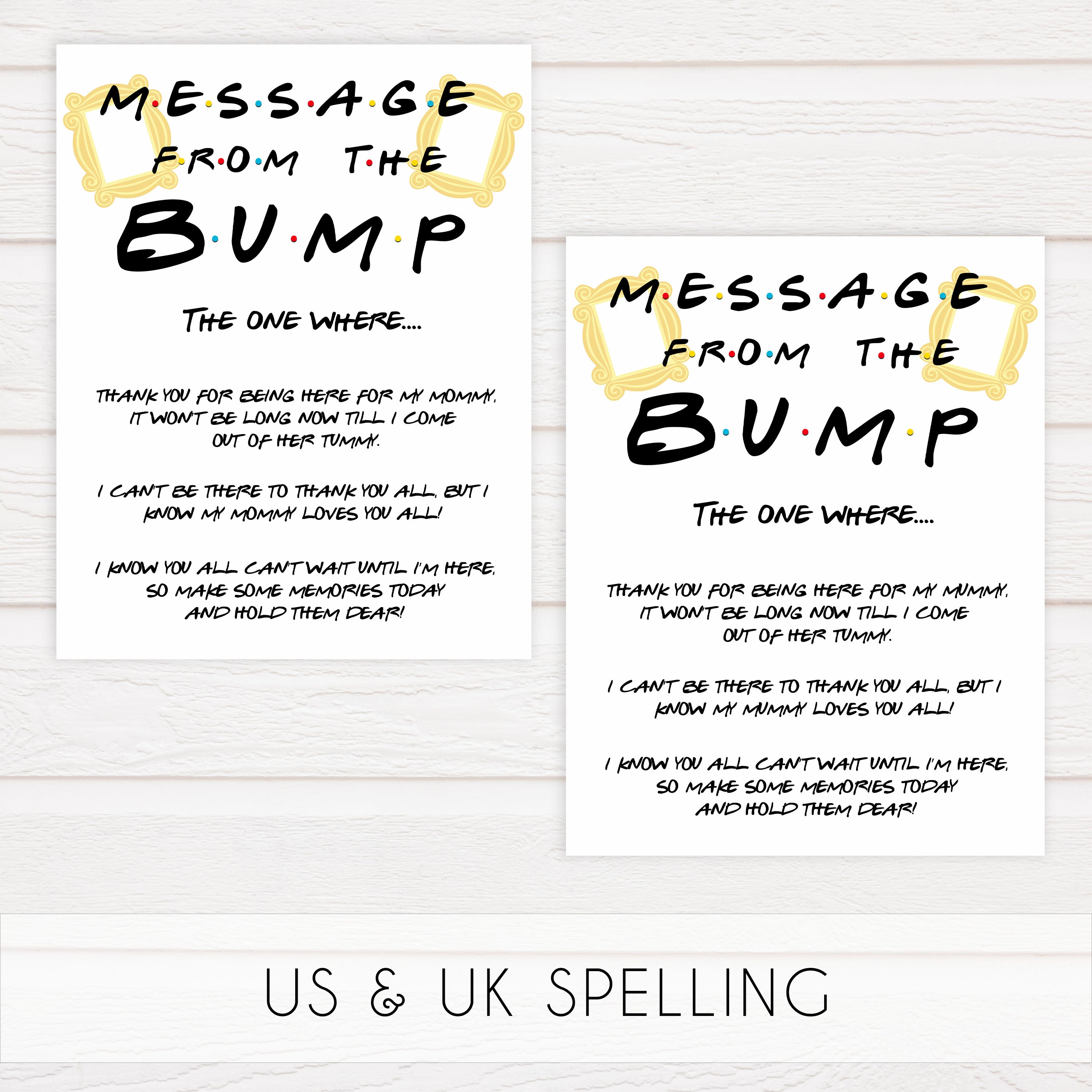 Message from the bump, baby message, Printable baby shower games, friends fun baby games, baby shower games, fun baby shower ideas, top baby shower ideas, friends baby shower, friends baby shower ideas