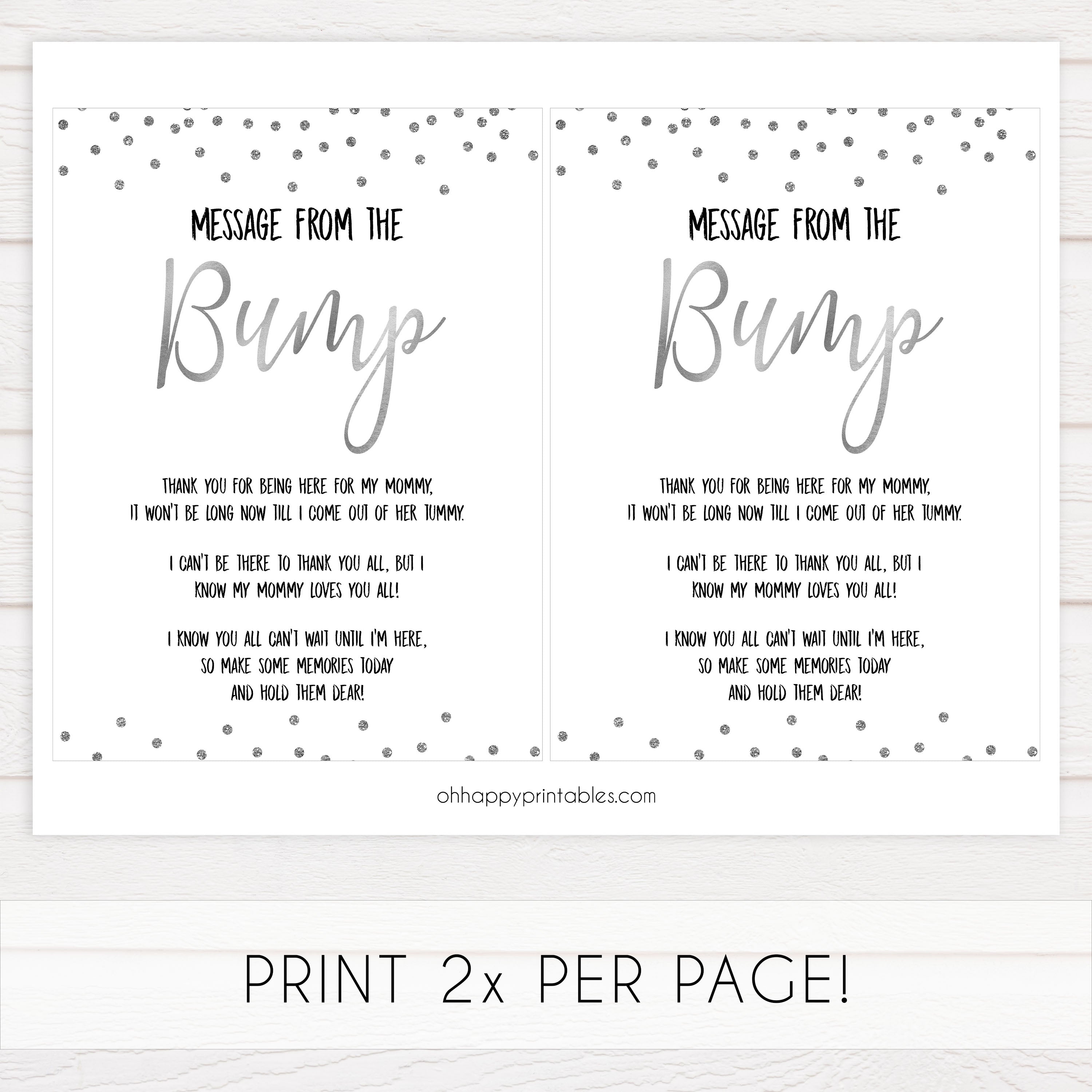 message from the bump game, Printable baby shower games, baby silver glitter fun baby games, baby shower games, fun baby shower ideas, top baby shower ideas, silver glitter shower baby shower, friends baby shower ideas