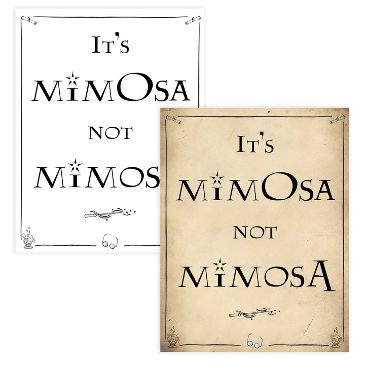 mimosa bridal table signs, Printable bridal shower signs, Harry Potter bridal shower decor, Harry Potter bridal shower decor ideas, fun bridal shower decor, bridal shower game ideas, Harry Potter bridal shower ideas