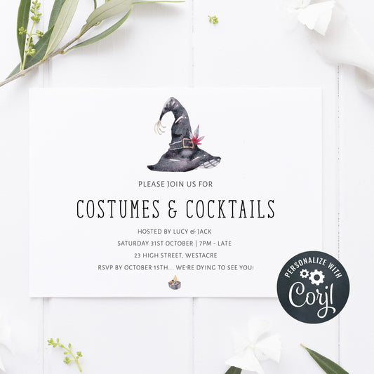 halloween invitations, editable halloween invitations, printable halloween invitations, spooky halloween invitations