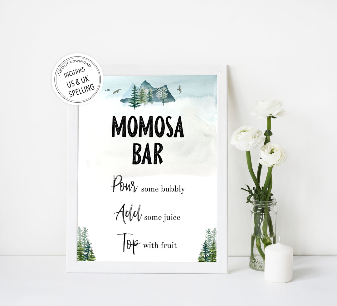 momosa baby shower table sign, Adventure baby decor, printable baby table signs, printable baby decor, baby adventure table signs, fun baby signs, baby adventure fun baby table signs
