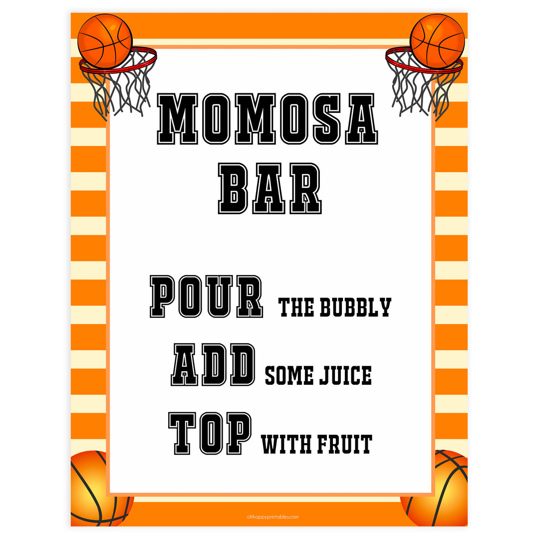 momosa baby table sign, momosa baby sign, Basketball baby decor, printable baby table signs, printable baby decor, Basketball table signs, fun baby signs, Basketball fun baby table signs