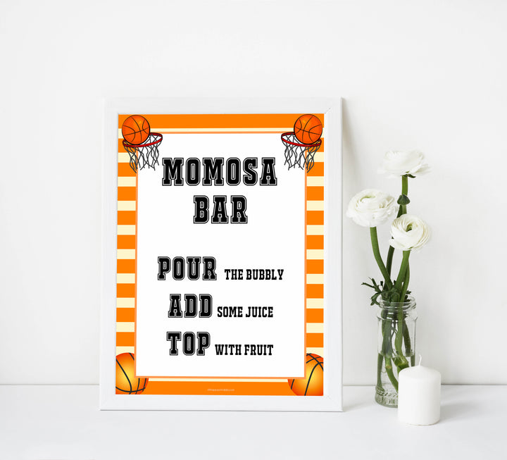 momosa baby table sign, momosa baby sign, Basketball baby decor, printable baby table signs, printable baby decor, Basketball table signs, fun baby signs, Basketball fun baby table signs