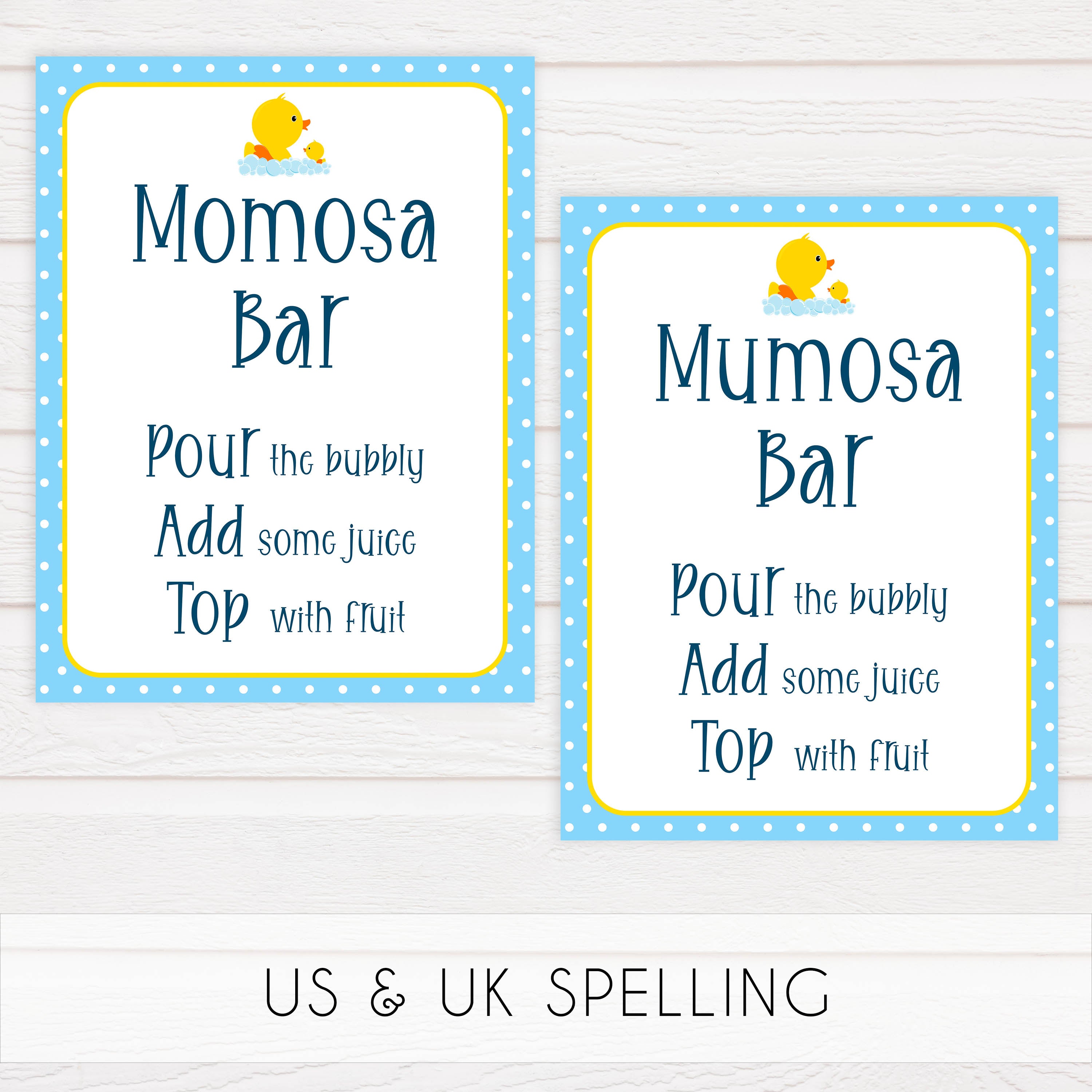 rubber ducky baby signs, momosa baby signs, printable baby signs, baby decor, fun baby decor, rubber ducky