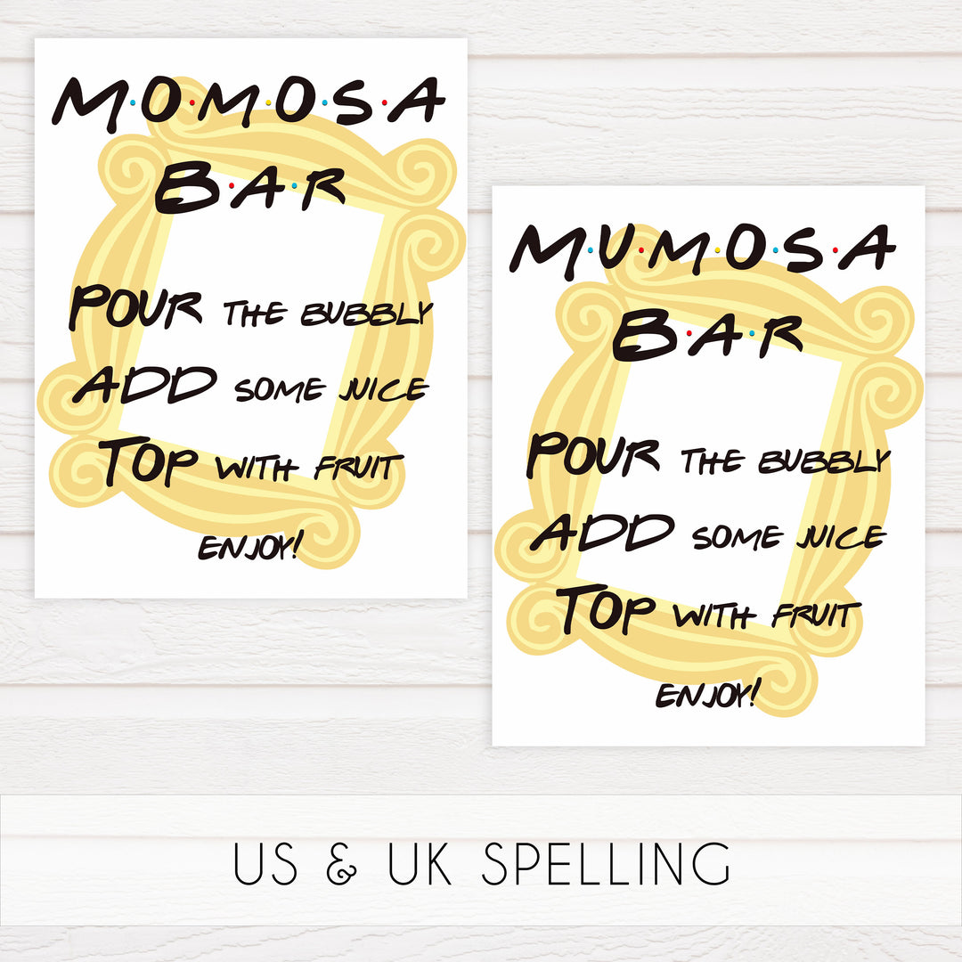 8 Table Signs Pack, Friends baby decor, printable baby table signs, printable baby decor, friends table signs, fun baby signs, friends fun baby table signs