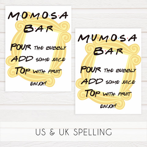 8 Table Signs Pack, Friends baby decor, printable baby table signs, printable baby decor, friends table signs, fun baby signs, friends fun baby table signs