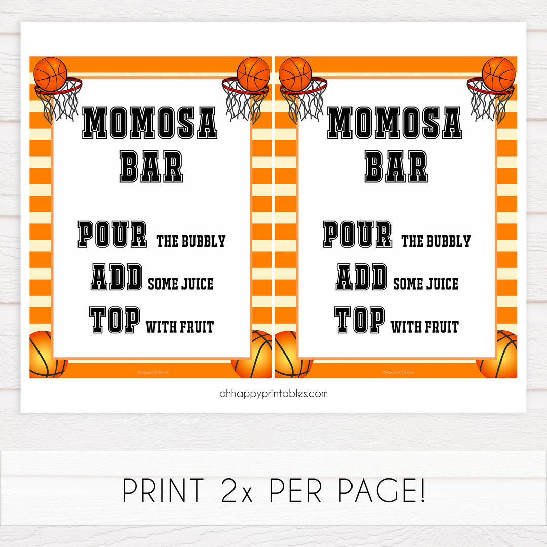 momosa baby table sign, momosa baby sign, Basketball baby decor, printable baby table signs, printable baby decor, Basketball table signs, fun baby signs, Basketball fun baby table signs
