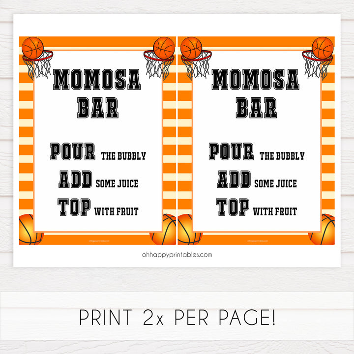 momosa baby table sign, momosa baby sign, Basketball baby decor, printable baby table signs, printable baby decor, Basketball table signs, fun baby signs, Basketball fun baby table signs