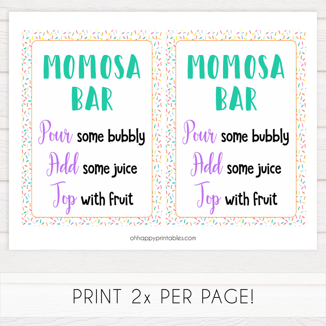 momosa baby table sign, Baby sprinkle baby decor, printable baby table signs, printable baby decor, baby sprinkle table signs, fun baby signs, baby sprinkle fun baby table signs