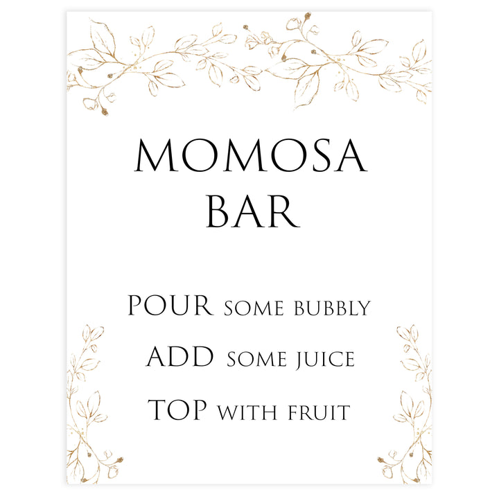 momosa baby table sign, Printable baby shower games, gold leaf baby games, baby shower games, fun baby shower ideas, top baby shower ideas, gold leaf baby shower, baby shower games, fun gold leaf baby shower ideas