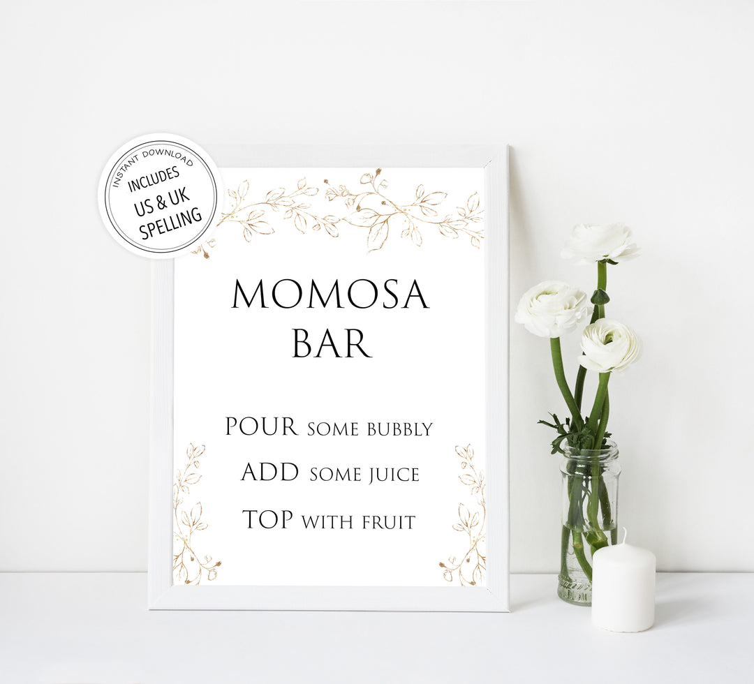 momosa baby table sign, Printable baby shower games, gold leaf baby games, baby shower games, fun baby shower ideas, top baby shower ideas, gold leaf baby shower, baby shower games, fun gold leaf baby shower ideas