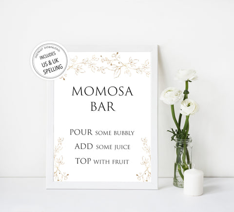 momosa baby table sign, Printable baby shower games, gold leaf baby games, baby shower games, fun baby shower ideas, top baby shower ideas, gold leaf baby shower, baby shower games, fun gold leaf baby shower ideas