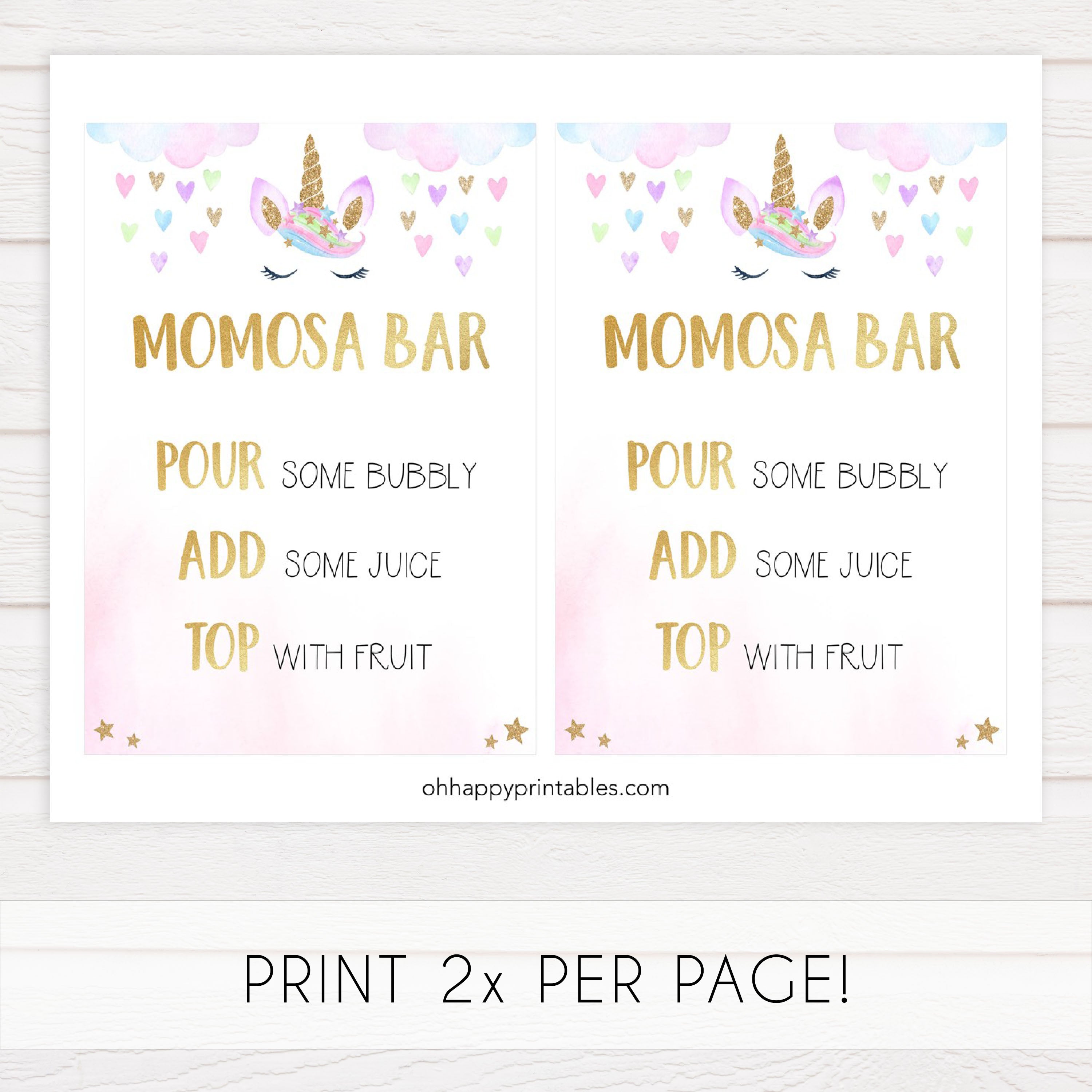 momosa baby shower table sign, Unicorn baby decor, printable baby table signs, printable baby decor, baby adventure table signs, fun baby signs, baby unicorn fun baby table signs