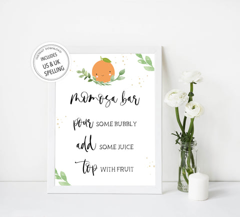 momosa baby shower table sign, Little cutie baby decor, printable baby table signs, printable baby decor, baby little cutie table signs, fun baby signs, baby little cutie fun baby table signs