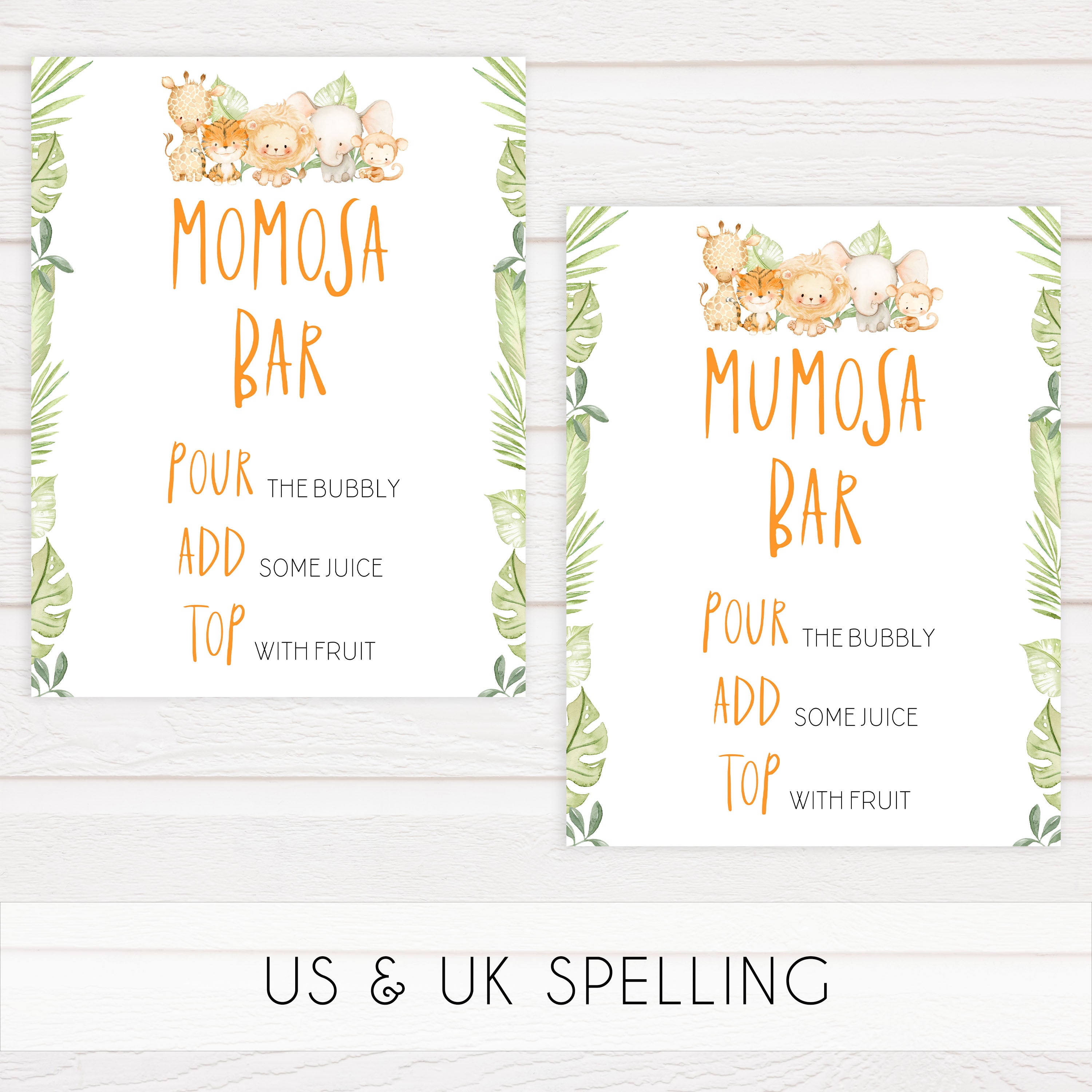 momosa baby shower table sign, Safari animals baby decor, printable baby table signs, printable baby decor, baby safari animals table signs, fun baby signs, baby safari animals fun baby table signs