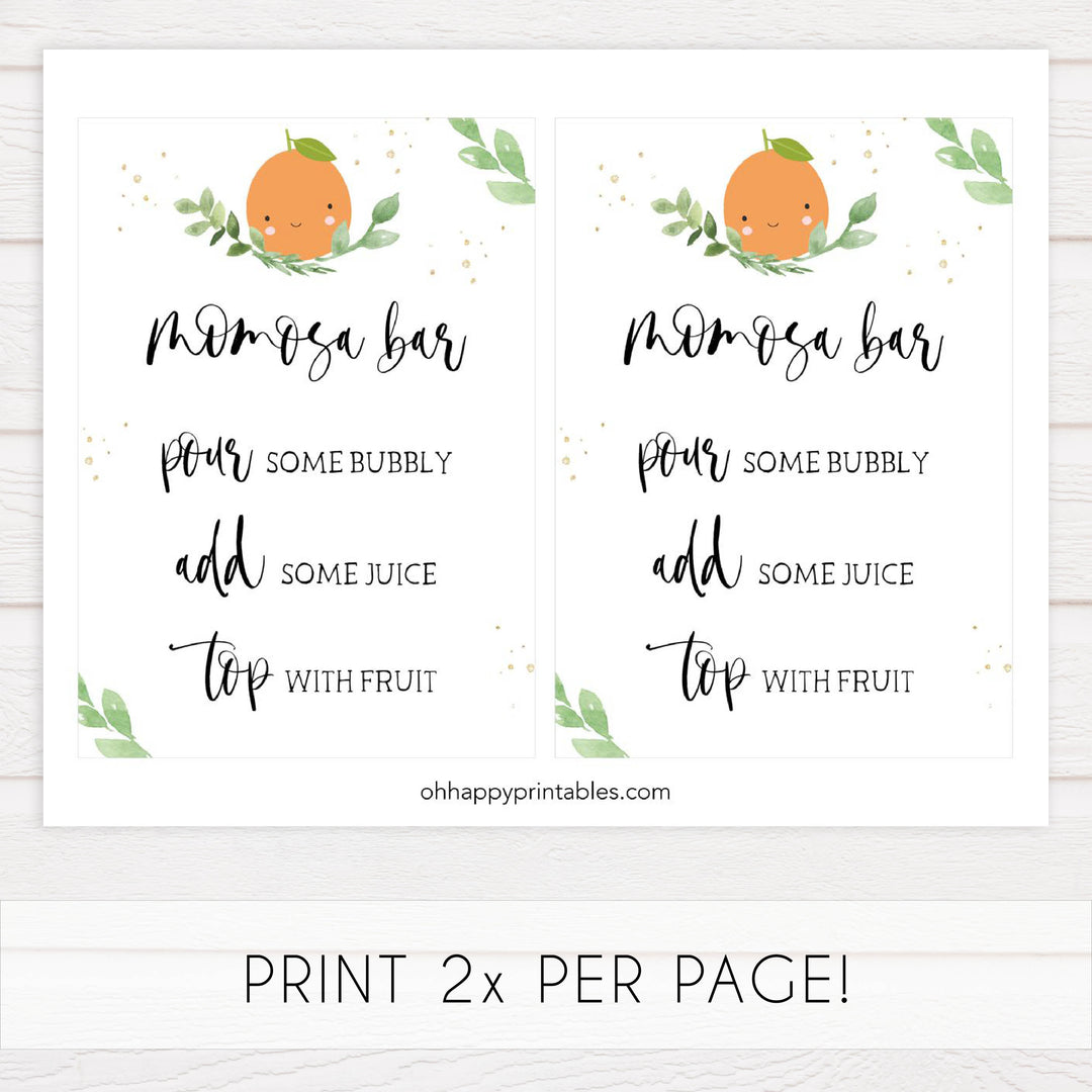 momosa baby shower table sign, Little cutie baby decor, printable baby table signs, printable baby decor, baby little cutie table signs, fun baby signs, baby little cutie fun baby table signs