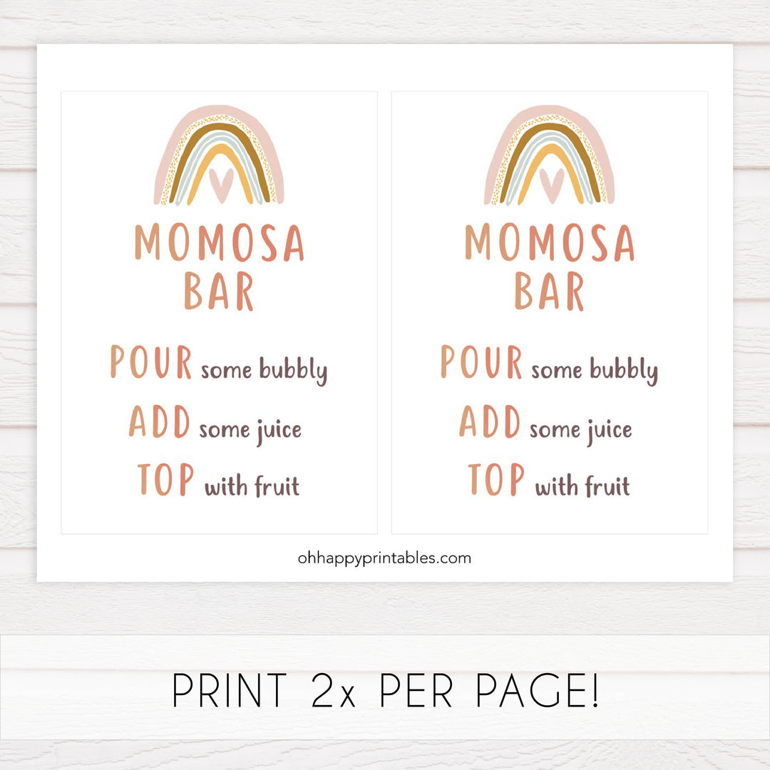 momosa baby table signs, Printable baby shower games, boho rainbow baby games, baby shower games, fun baby shower ideas, top baby shower ideas, boho rainbow baby shower, baby shower games, fun boho rainbow baby shower ideas