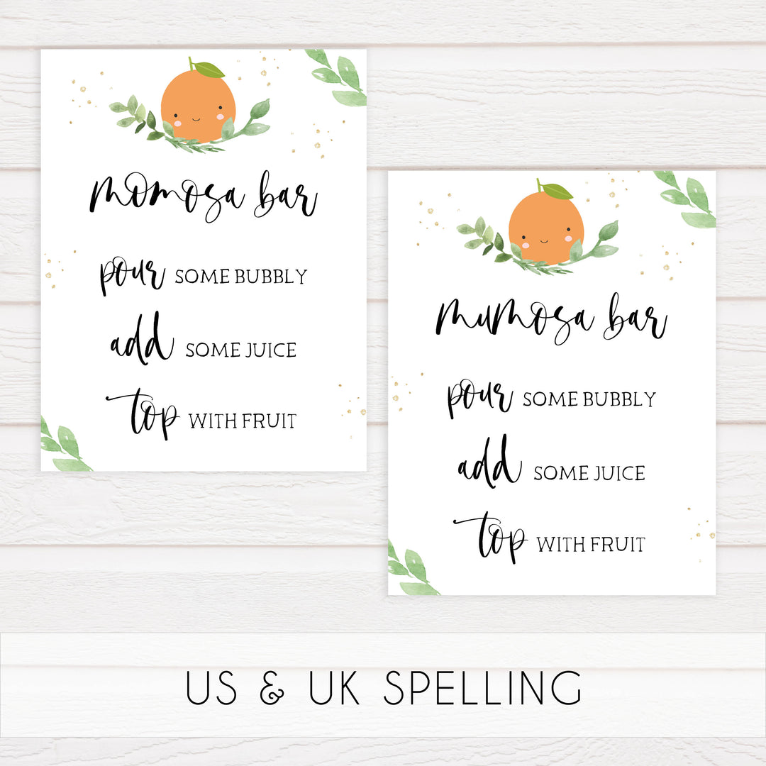 momosa baby shower table sign, Little cutie baby decor, printable baby table signs, printable baby decor, baby little cutie table signs, fun baby signs, baby little cutie fun baby table signs