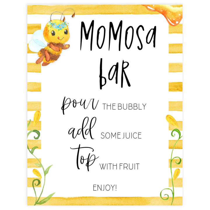 momosa baby table signs, Mommy to bee baby decor, printable baby table signs, printable baby decor, mommy bee table signs, fun baby signs, mummy bee fun baby table signs