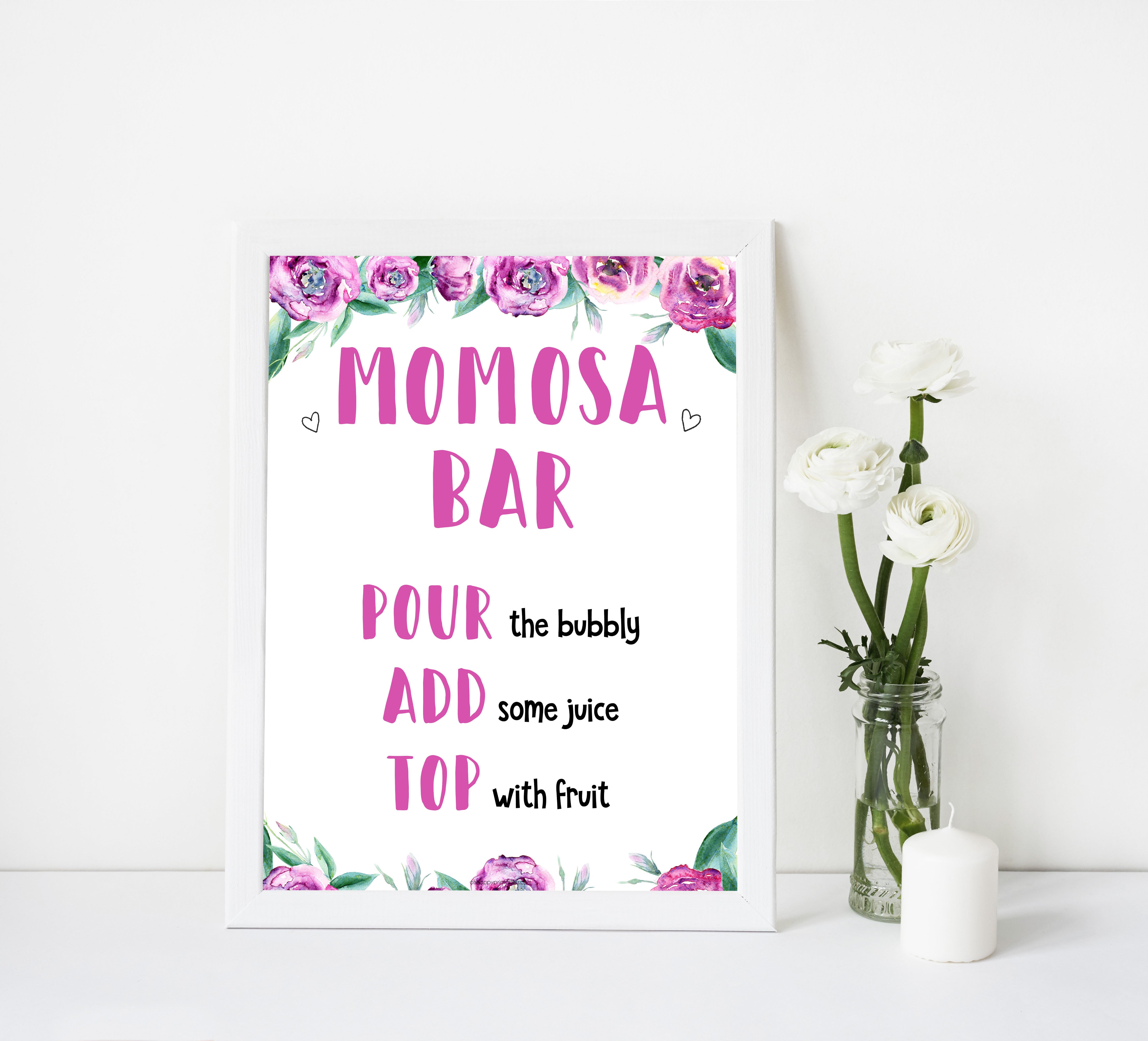 8 baby shower signs pack, printable baby shower signs decor, purple peonies baby shower sign pack, fun baby shower ideas