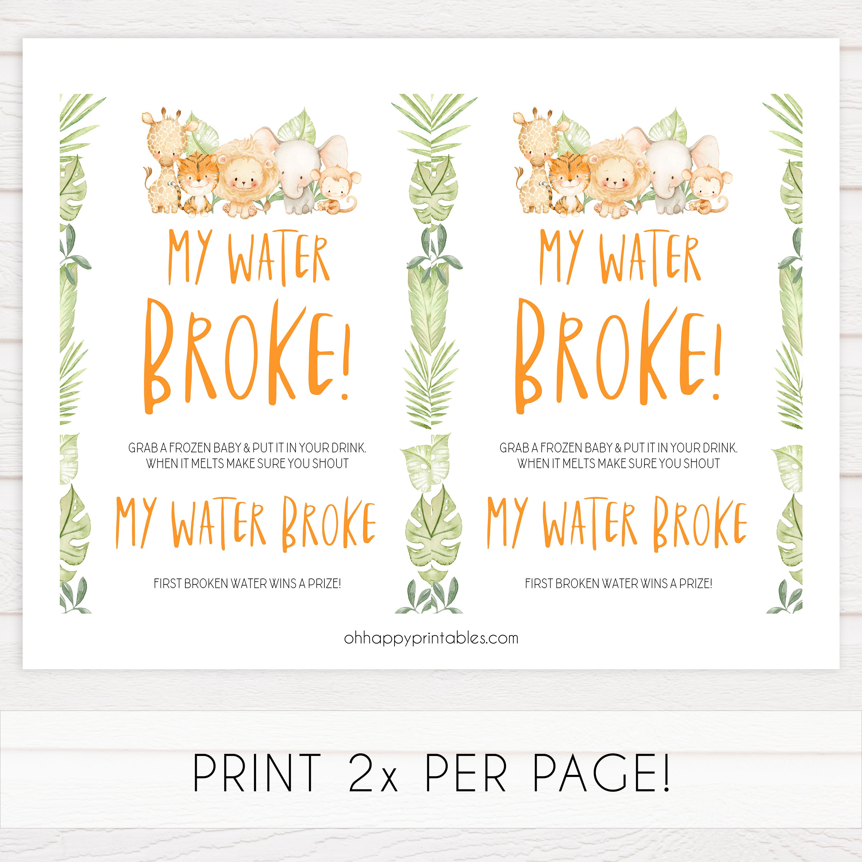 my water broke game, Printable baby shower games, safari animals baby games, baby shower games, fun baby shower ideas, top baby shower ideas, safari animals baby shower, baby shower games, fun baby shower ideas