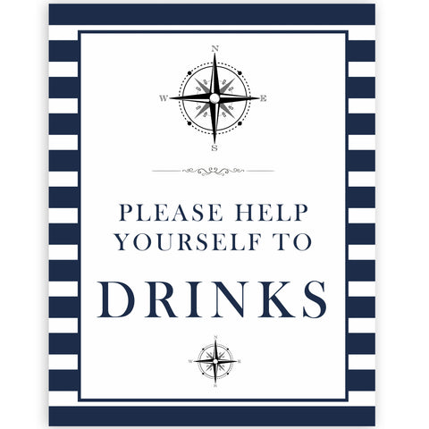 Drinks Sign - Nautical