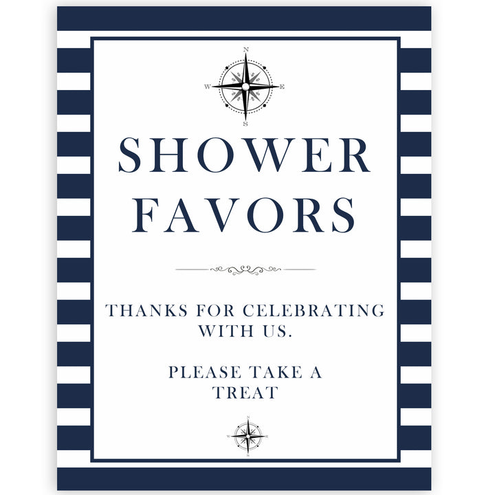 nautical baby shower signs, favors baby shower signs, printable baby shower signs, ahoy its a boy signs, fun baby signs