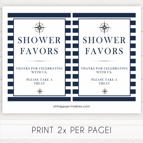nautical baby shower signs, favors baby shower signs, printable baby shower signs, ahoy its a boy signs, fun baby signs