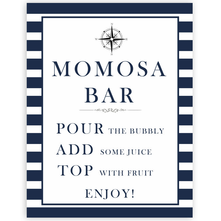 momosa baby sign, mumosa sign, nautical baby shower, nautical baby signs, fun baby signs, nautical baby decor, printable baby decor, ahoy its a boy